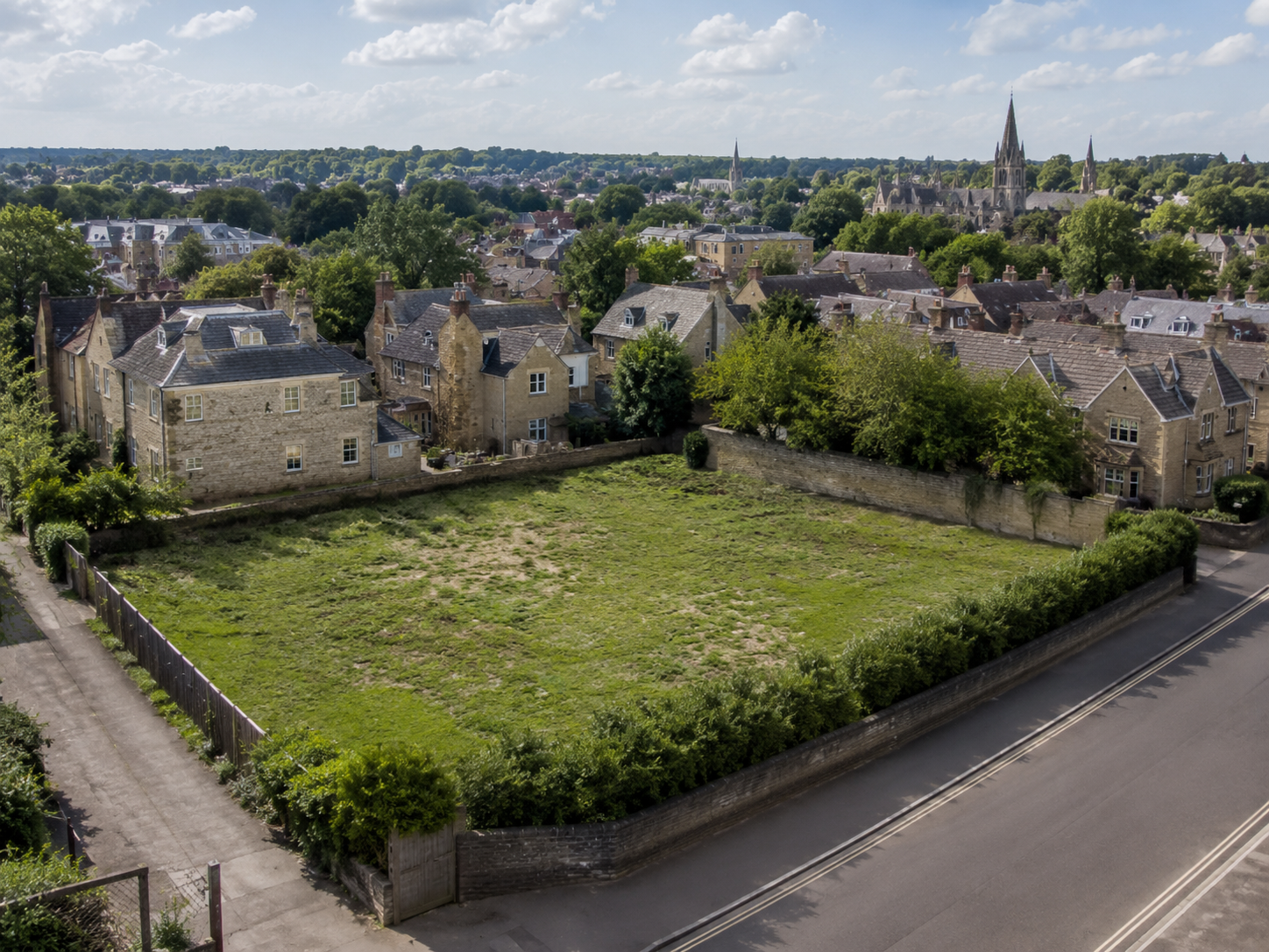 Oxford development site and skyline